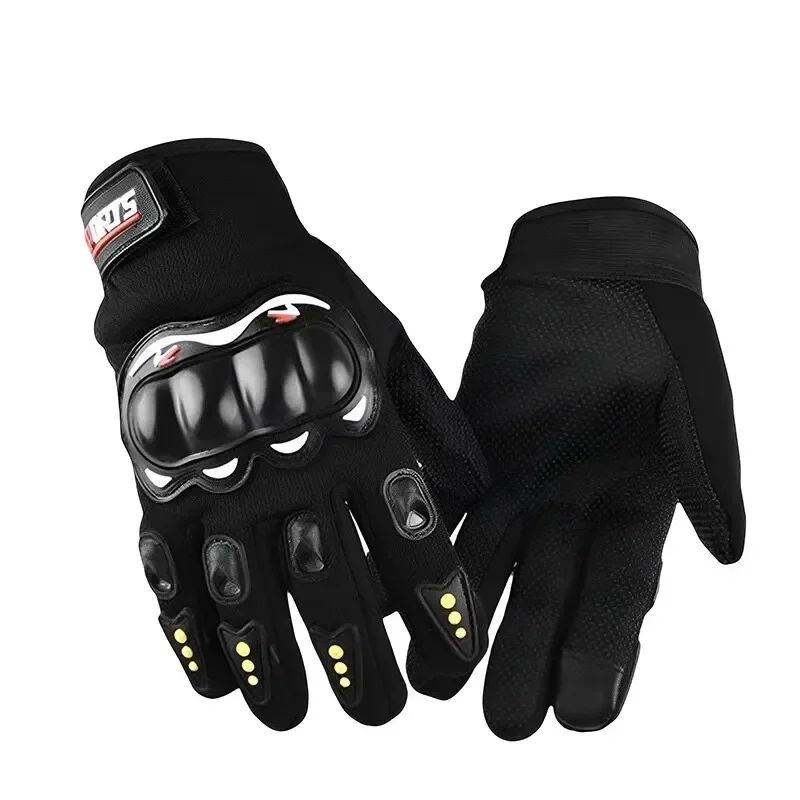 Summer Breathable Full Finger Motorcycle Gloves Non-slip Wear-resistant Motocross Racing Gloves Touch Screen Moto Biker Gloves