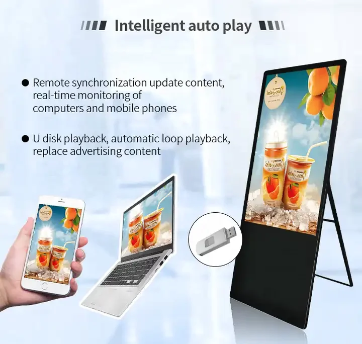 43 Inch Android Poster Lcd Portable Digital Touch Screen Monitor Advertising Players Display