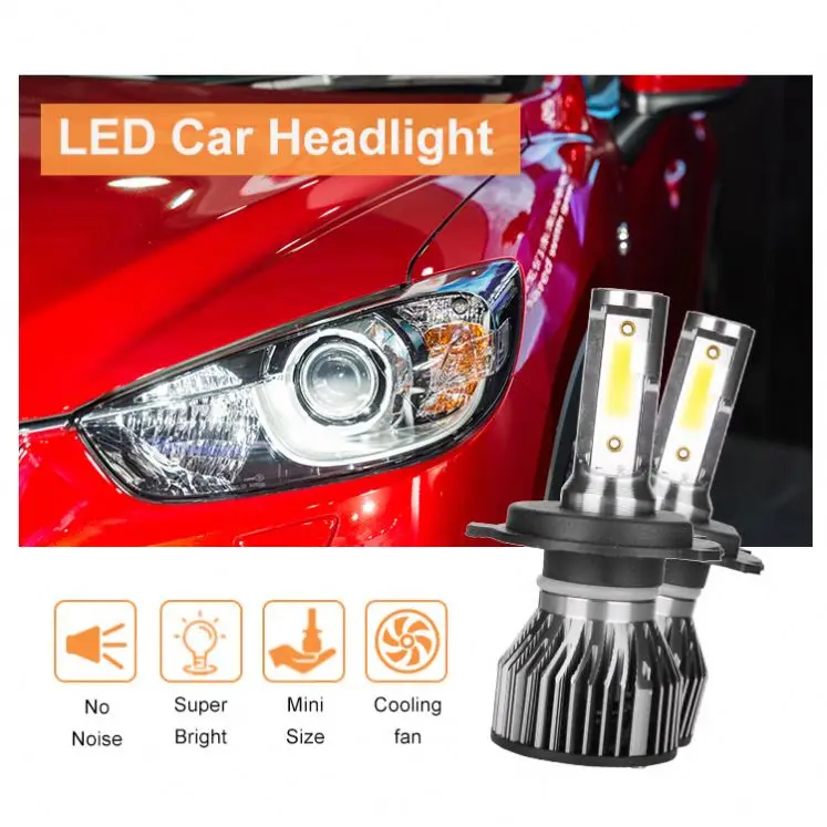 Auto Lighting System 8000LM 9006 Fanless Led Head Lamp, Led H4 H11 9005 Faros Led K2 Car H7 H4 Led