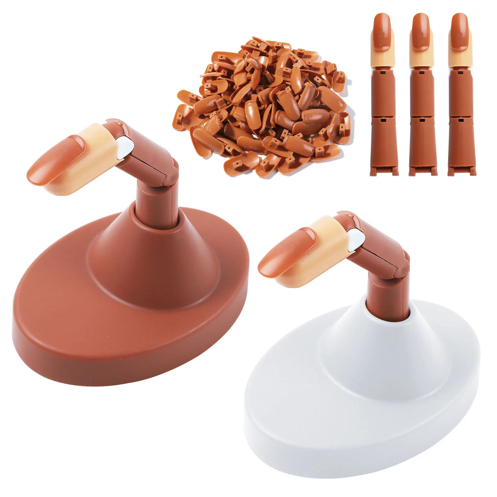 Nail Training Hand Mechanical Finger Set for Nail Art Beginner Professional Flexible Movable Practise Fingernails Tools Kits