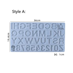 DIY reverse Resin Epoxy Making Keychain letter mould silicone backwards alphabet mold for Personalized Keychain Jewelry Pendant