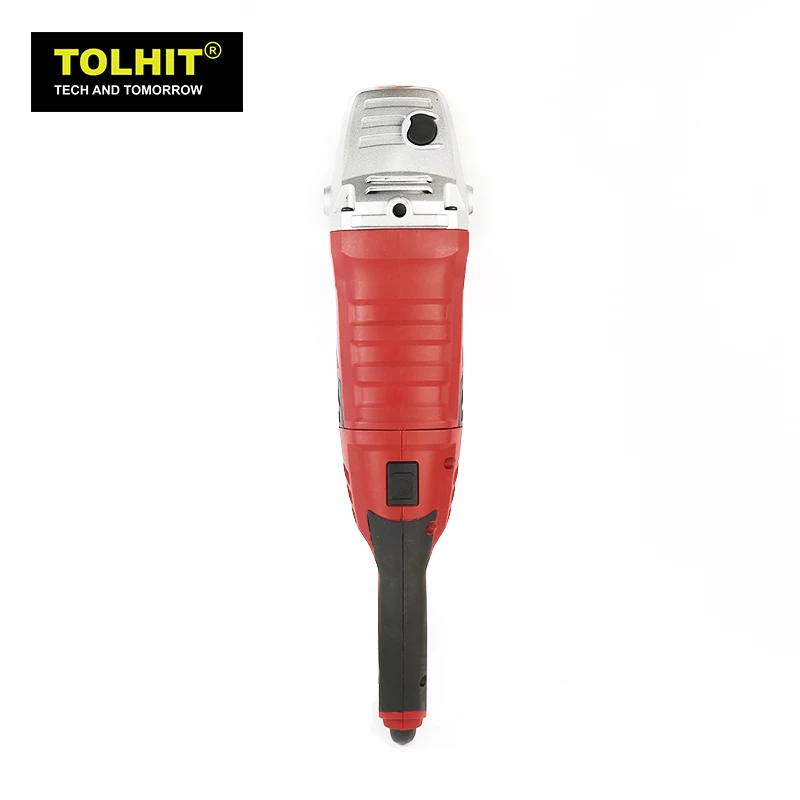 TOLHIT  Paddle Switch Rotary Handle Industrial Cutting Machine Professional Electric Angle Grinder Power Tool 2400W 230mm 9In