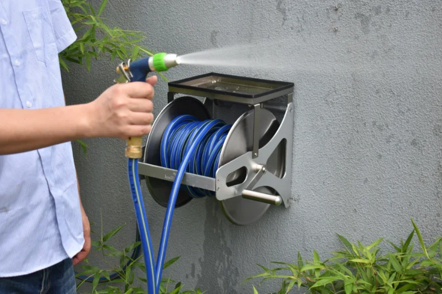 Online shopping multi-function wall mounted metal garden water portable hose reel cart