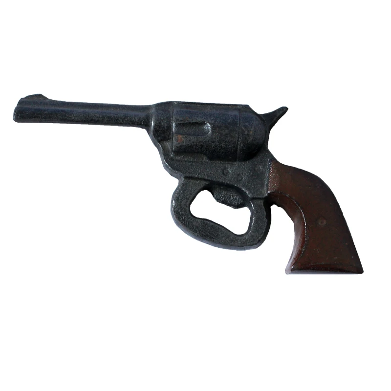 Novel design metal art antique  cast iron gun  beer bottle openers