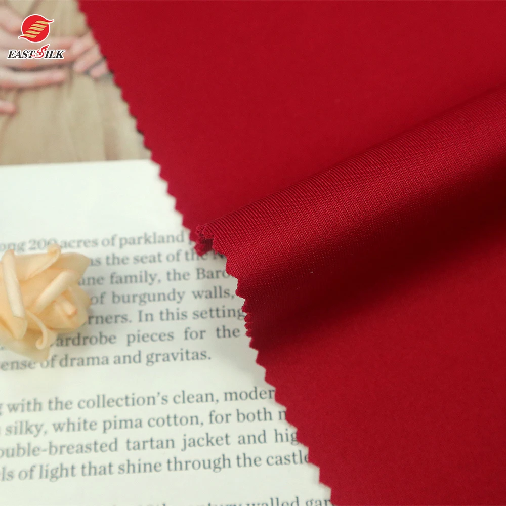 Fabric Manufacturer Double face thick plain dyed air layer stretch scuba knitting sportswear fabrics for clothing