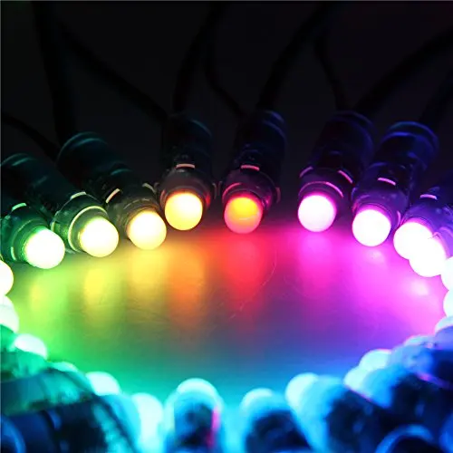 LCL WS2811 WS2815 12mm rgb  pixel digital led module light waterproof full color exposed light string