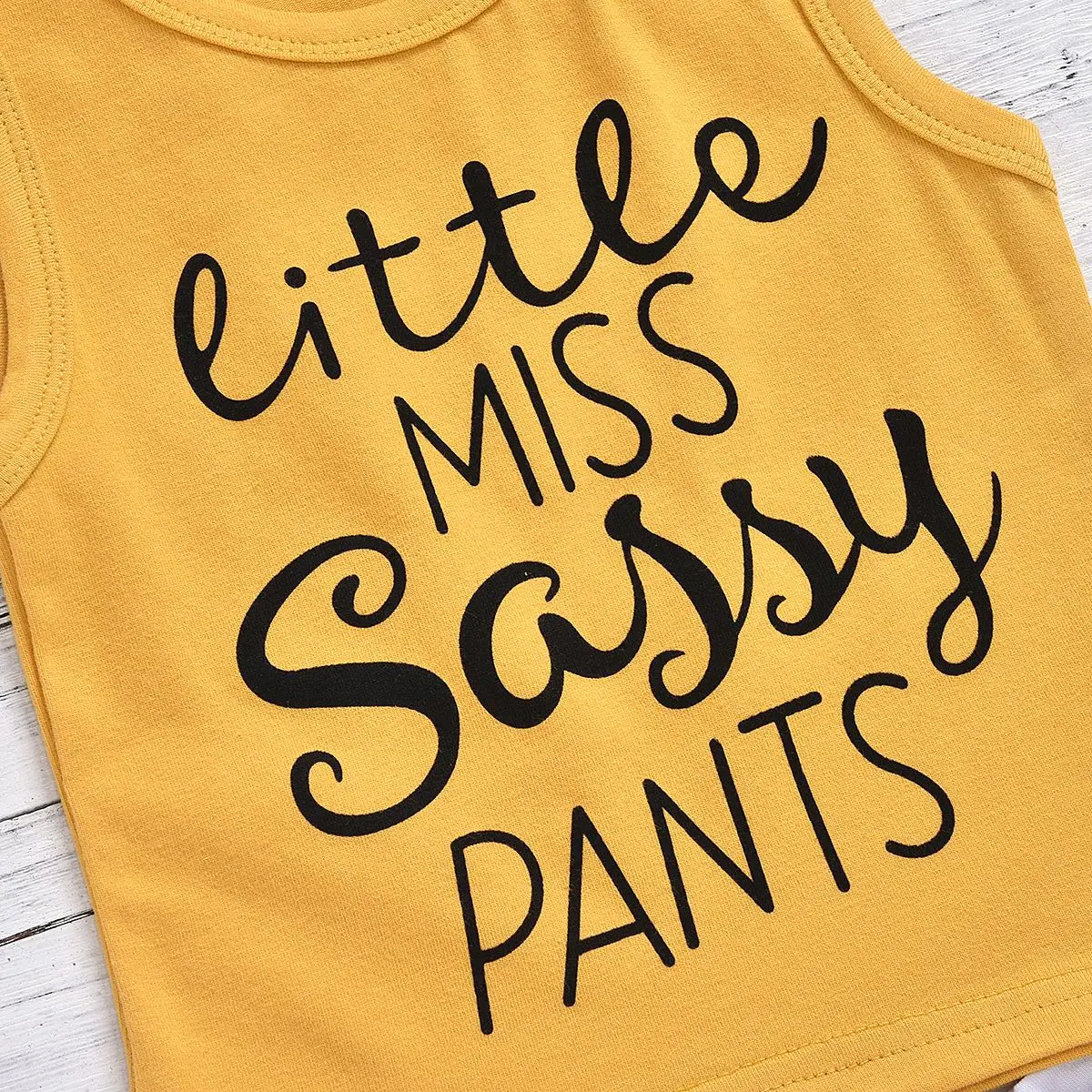 0-24 Months Little Miss Sassy Pants Baby Girl 2 Pieces Clothing Set Fashion Cute Children Outfit Tank Top Summer Pants Toddler