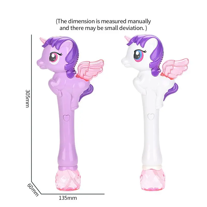 Hot summer bubble kid toy soap unicorn bubble toy wand colorful light up unicorn bubble wand