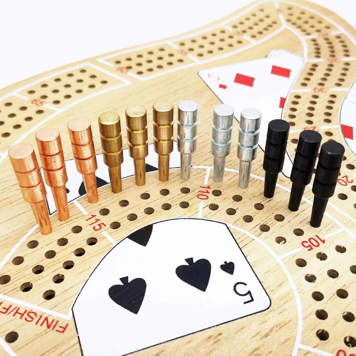 Cribbage Pegs 4 Colors Metal for Traditional Board Game 34mm Fit 1/8' Standard