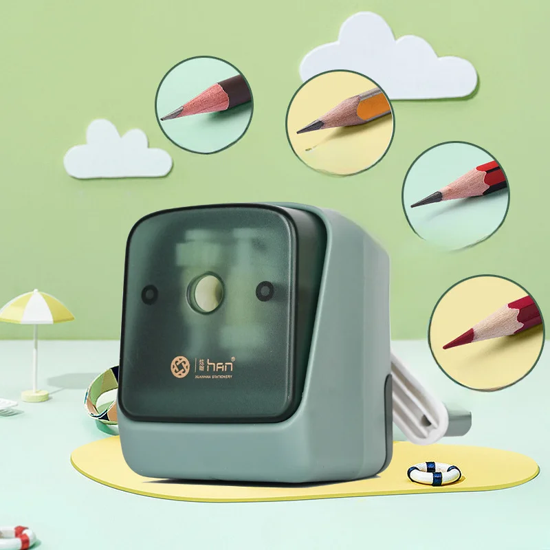 Pencil sharpener large diameter thick rod extra thick hole pencil sharpener hand crank cute stationery kawaii products