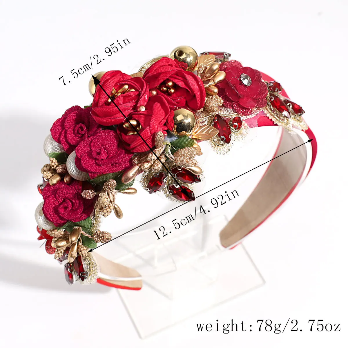 Wholesale Headband Female Heavy Craft Embroidery Cloth Headband Luxury Style High Custom High-grade Hair Accessories