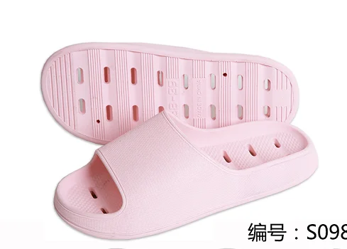 BOYA hot selling light weight anti-slip Women Sandals Soft Thick Sole house slides pure color Indoor EVA slippers