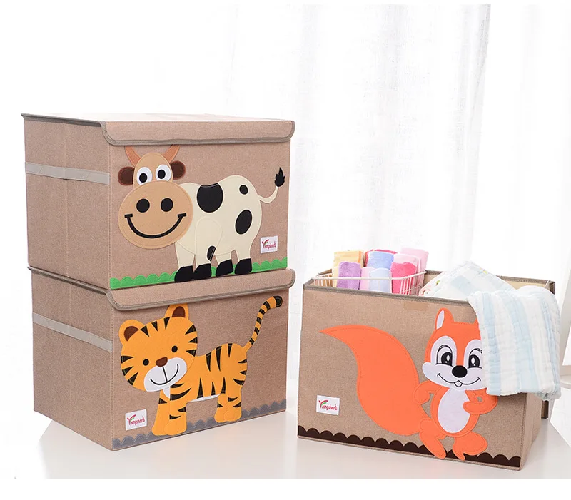 Custom design foldable  Eco-friendly fabric material toy large storage box
