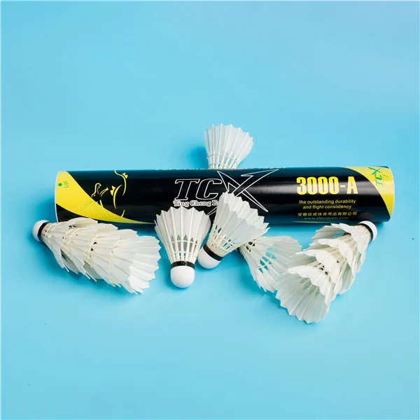 TCX-3000-A Goose feather duck  Careful selection of feathers and plugs to make the best badminton