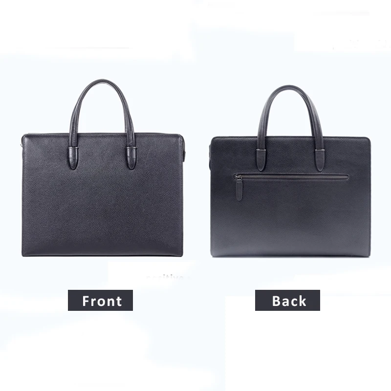 2024 New design Waterproof Anti Theft Fingerprint Lock custom office laptop bag lightweight documents genuine leather briefcase
