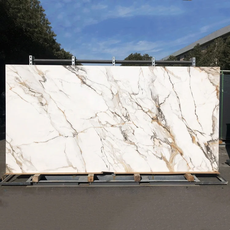 Customized Stain-resistant Polished Round Edge Marble Porcelain Sintered Stone Table Top