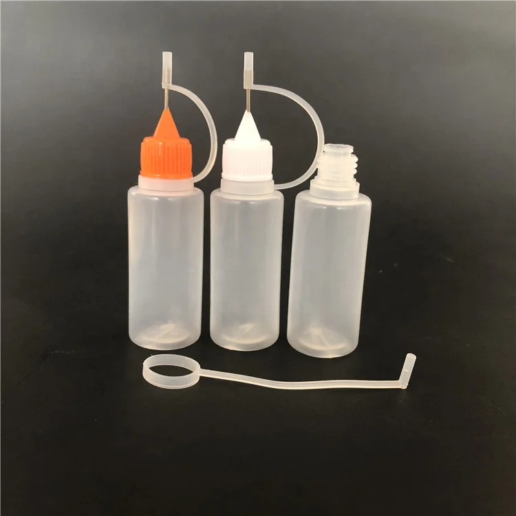 Hot Pe 20ml Plastic Ink Liquid Dropper Bottle Steel Needle Tip Oil Squeeze Juice Bottle