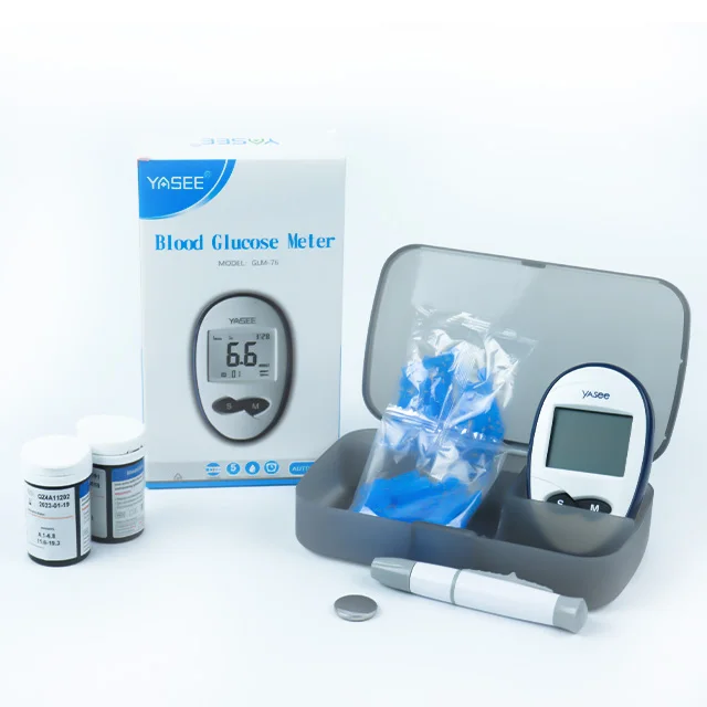 Portable Digital Glucometer with Safety Sterile Self-Test Smart Blood Glucose Meter Continuous Blood Sugar Monitor for Home Use