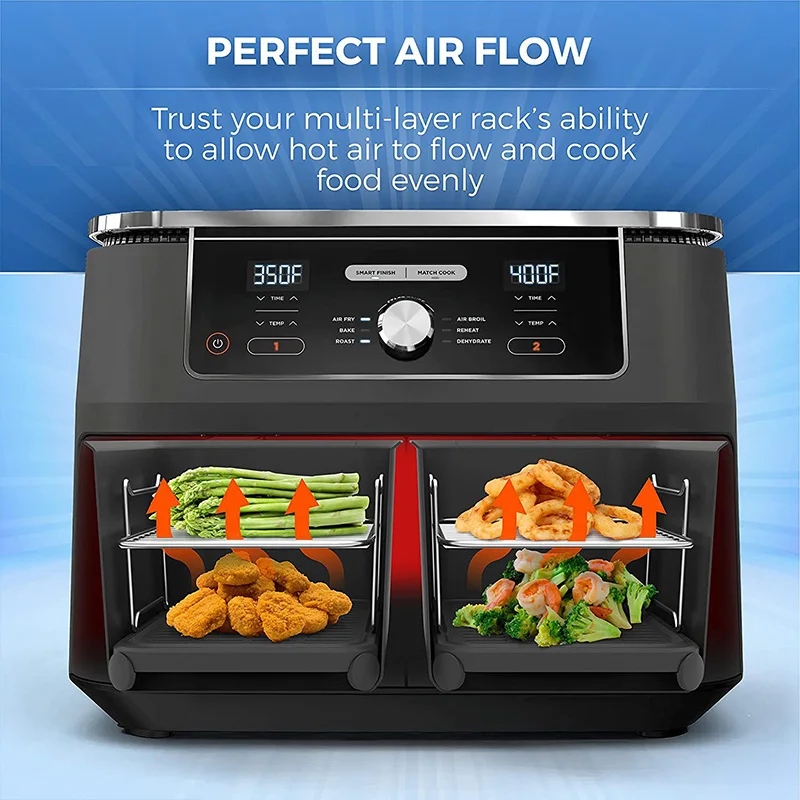 Diverse mix air fryer accessory set with Silicone and stainless steel materials