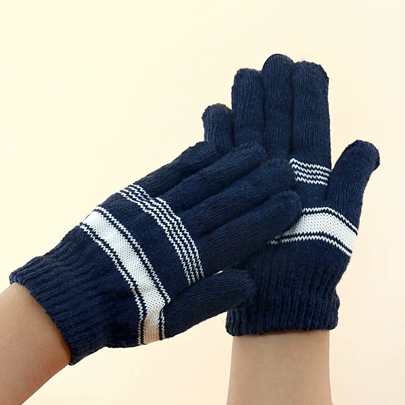 Fashion Warm Magic Adult Custom Knit Acrylic Unisex Men Women Striped Kids Winter Gloves