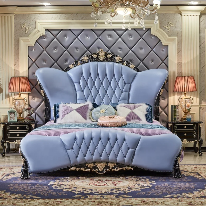 Modern style royal furniture Retro red luxury bedroom sets