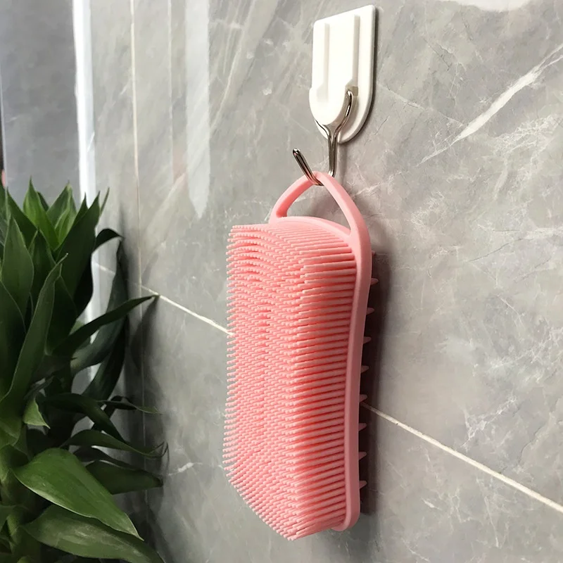 OEM/ODM Soft Exfoliating Silicone Hair Scalp Massager Shampoo Brush Bath Dry Silicone Body Scrubber Brush