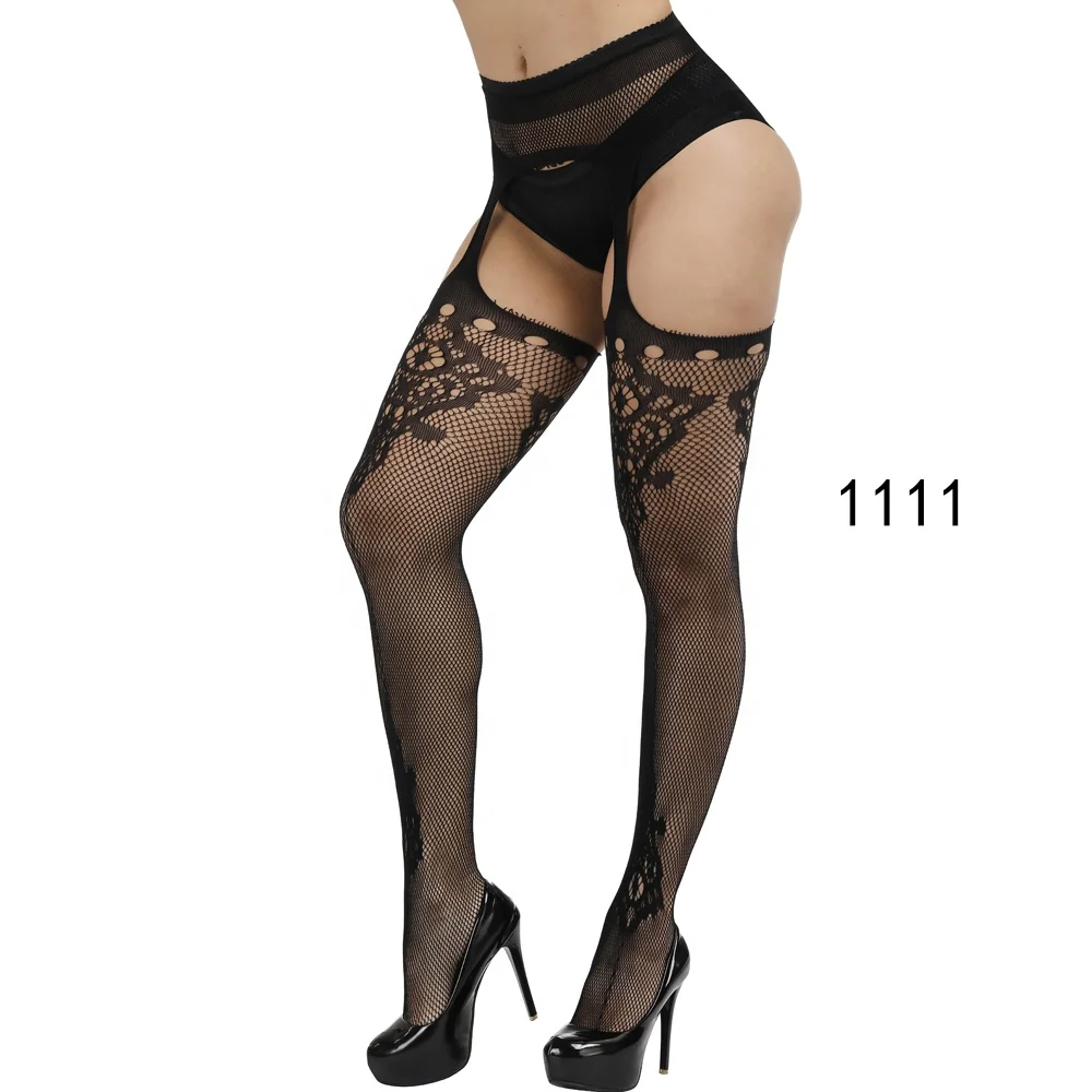 Womens Lingerie Body Garter Belt Thigh High Sheer Nylon Stockings Suspenders Sexy Pantyhose/tights