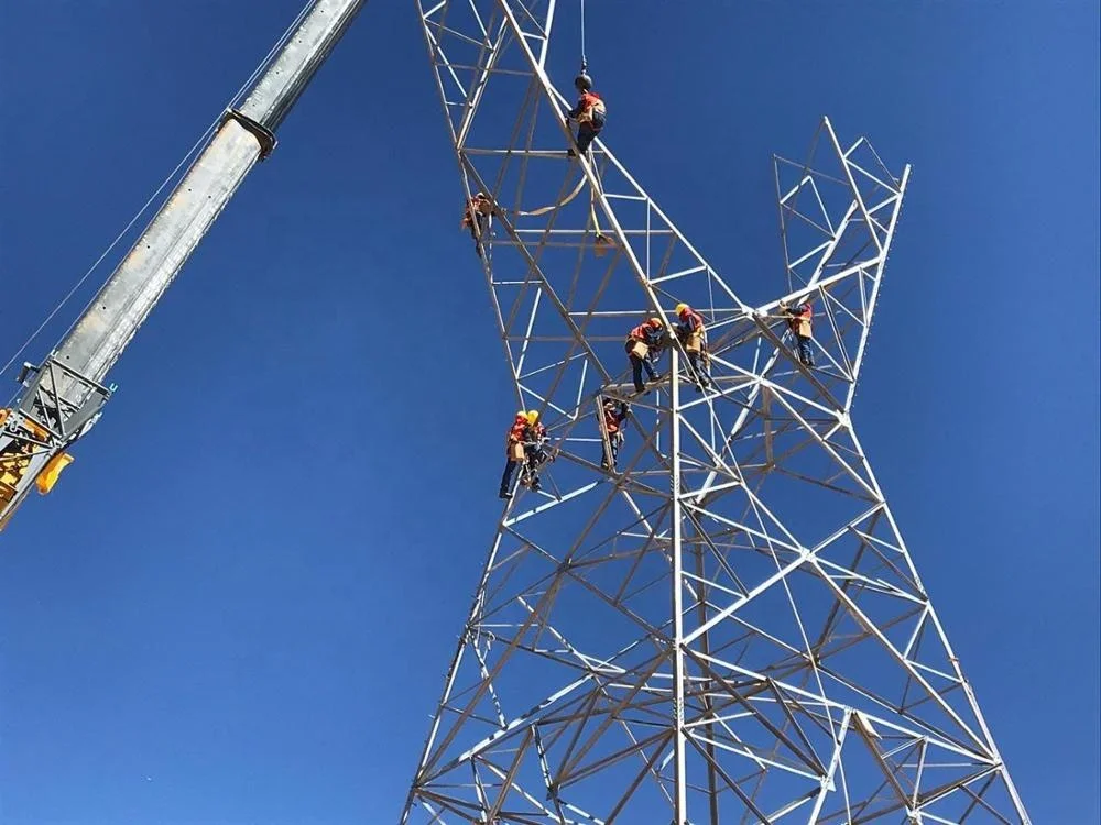 
Electrical power transmission line galvanized steel lattice tower with hot dip galvanized and related accessories and materials 