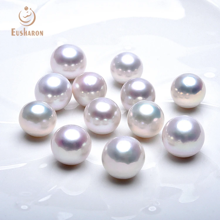 Wholesale Natural White Big Freshwater Round Edison pearls Loose