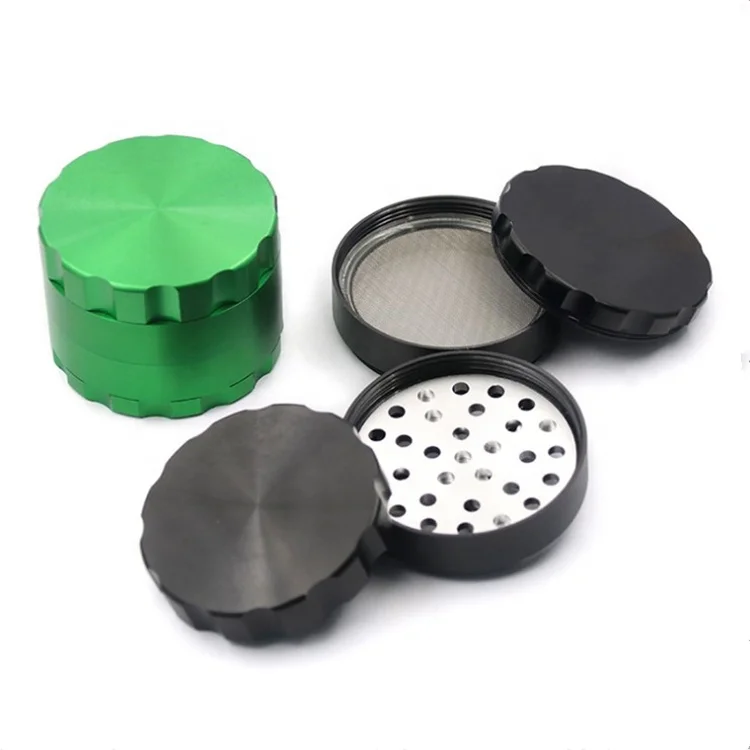 2022 New aluminum herb grinder 63mm 4 piece bulk herb grinder wholesale