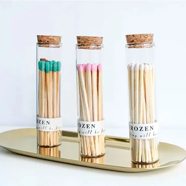 Сочетайте мяч на бутылке премиум деревянные ремесленные длинные матчи для освещения свечей