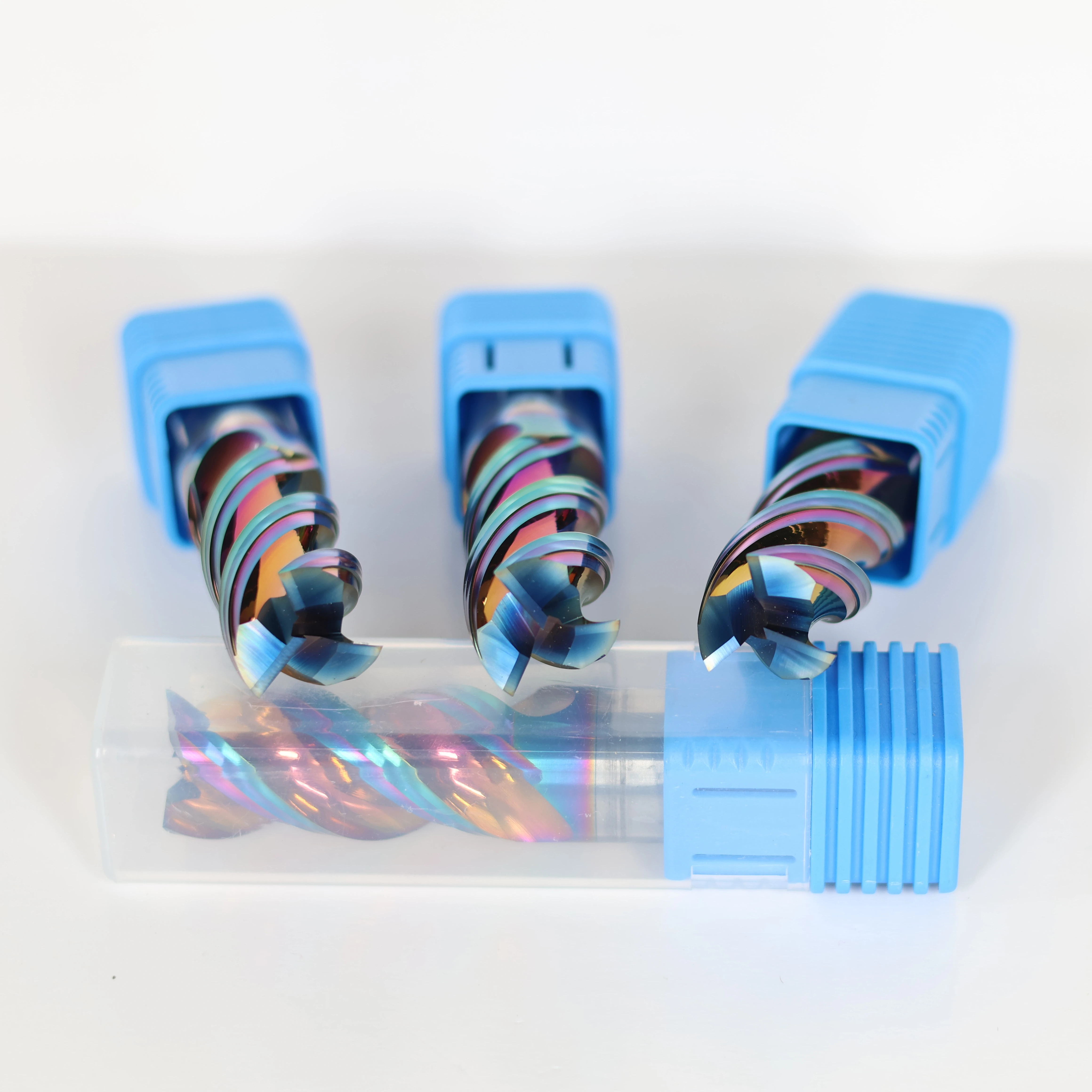 4mm 6mm 8mm 10mm 12mm 3 Flutes Tungsten Carbide End Mill Bit Endmill Metal Colorful CNC Milling Cutter For Aluminum