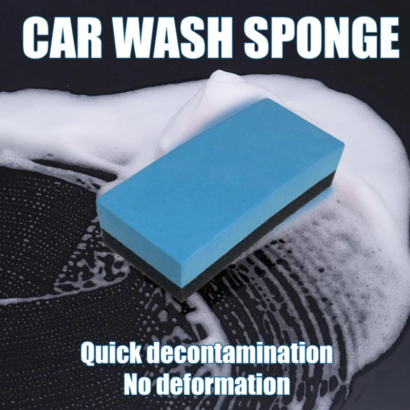 Car Ceramic Coating Sponge Applicator Glass Nano Wax Coat Applicator Pads Sponges Automobile Blue Square Sponge And Cloth