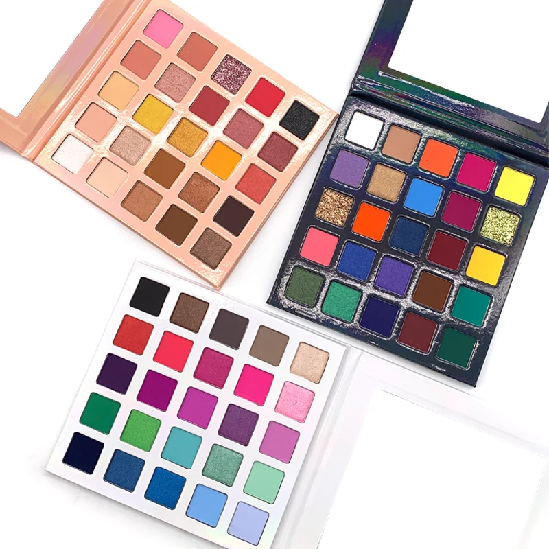 25 square pan custom eyeshadow palette packaging pigmented eyeshadow palettes private label