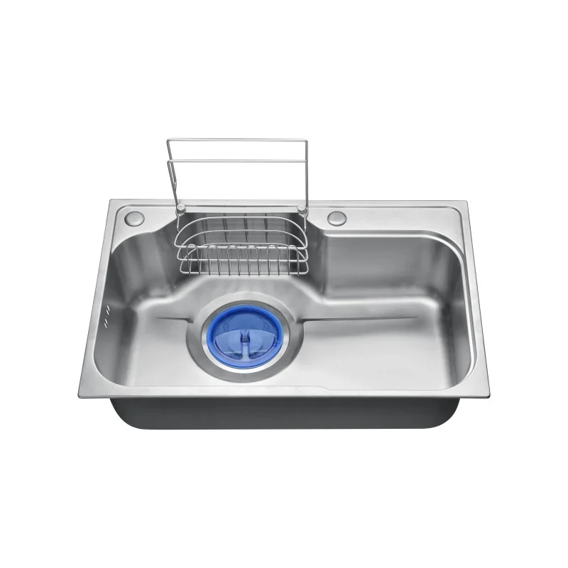 Modern Japanese Style Stainless Steel Rectangular Large Size Single Bowl Kitchen Sink