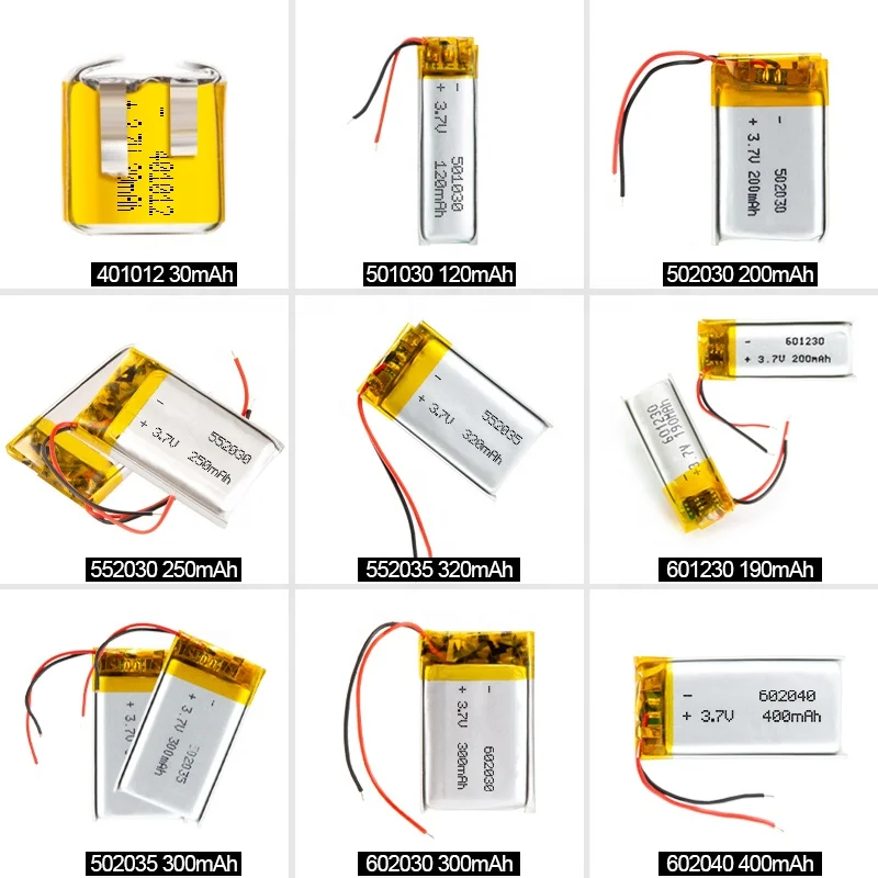 Cheap Lipo 501030 3.7 Lithium Ion Small Rechargeable Polymer Battery 120mah 3.7V Battery For Smart Watch