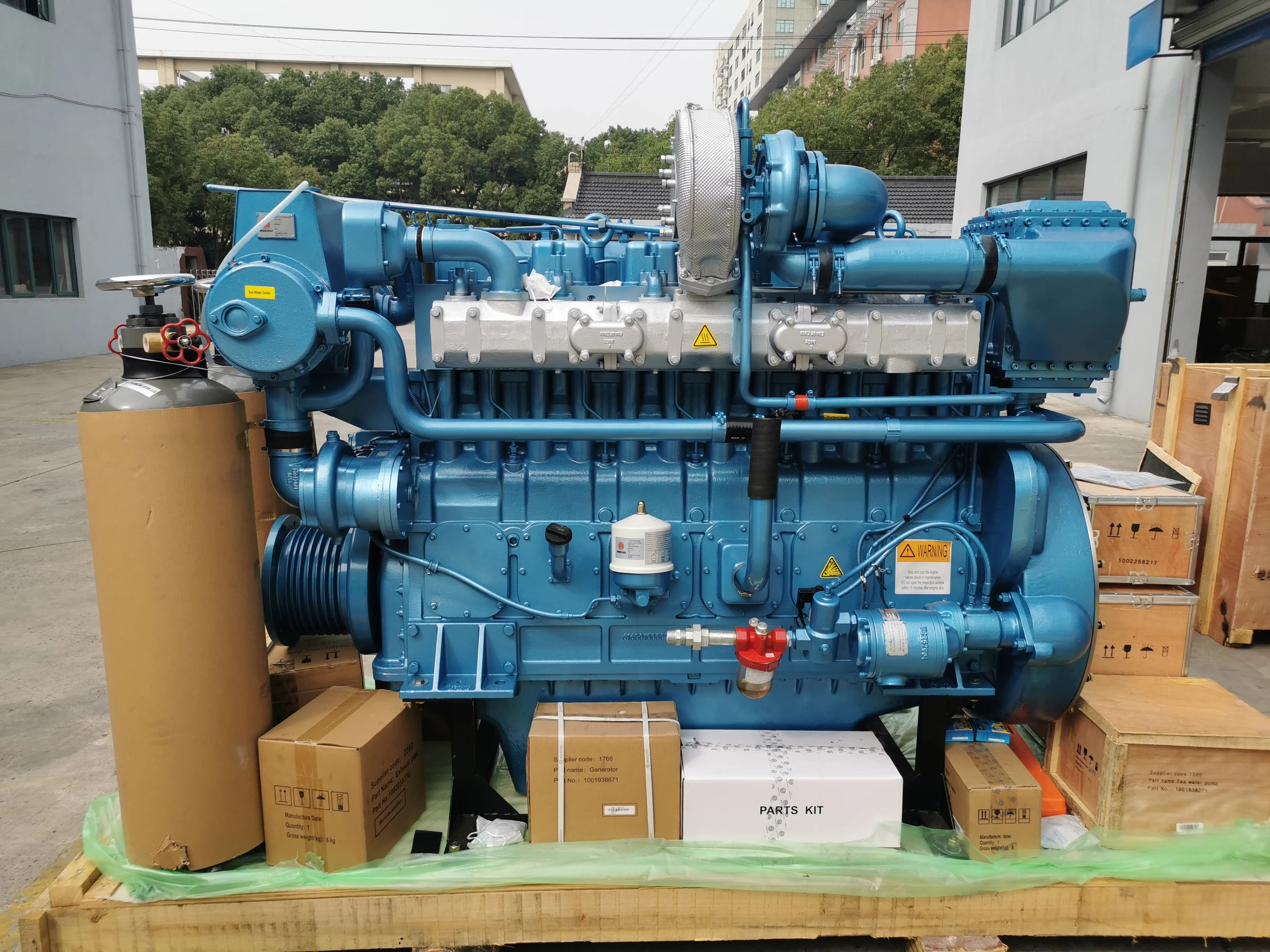 4 stroke 6 cylinders weichai x6170 series258kw 1000rpm diesel marine engine X6170ZC350-1