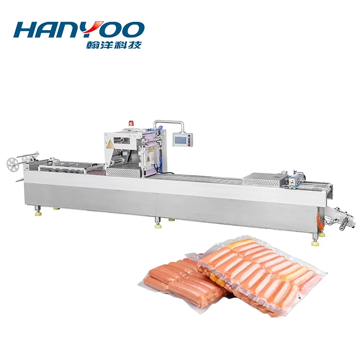 DPS-320 Automatic Ham Thermoforming Vaccum Packaging Packing Machine With Factory Price