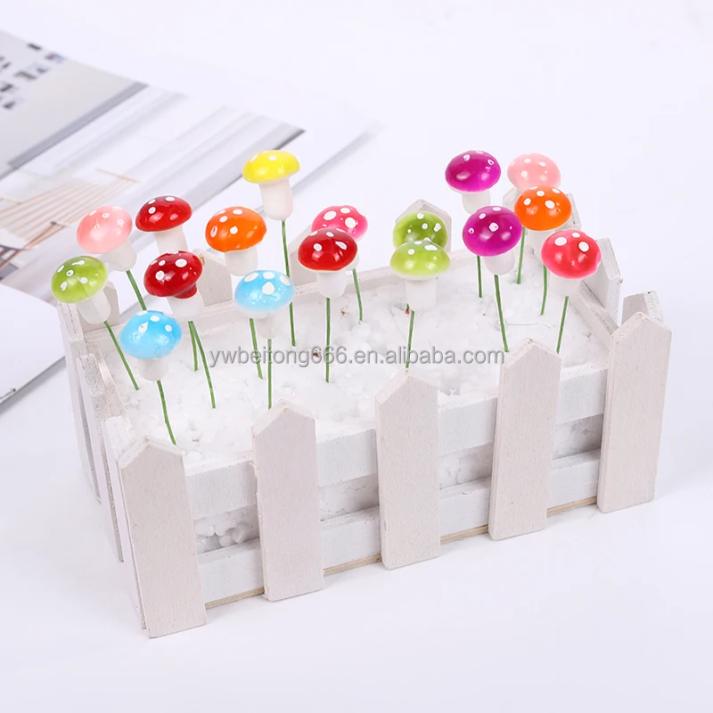 High-Quality 2cm Artificial Foam Mushrooms for Miniature Gardens and Fairy Crafts