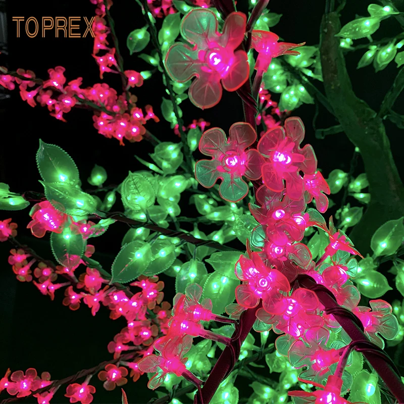 Toprex new item outdoor street use 2.5m high simulated cherry blossom lilac flower artificial plant led tree for decor
