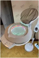 Beauty Portable Wheel Facial Magnifier Lamp Led Light with 8X Magnifying Lamp for Beauty Salon