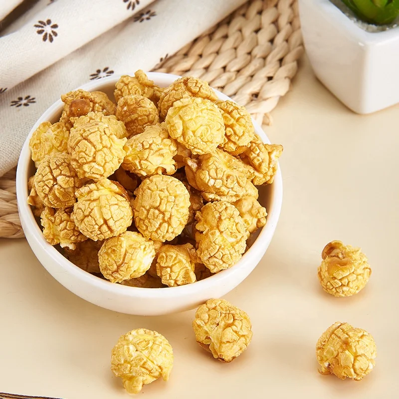 Chinese 120g Barrel Chocolate Cream Caramel Flavor Popcorn Puffed Food Leisure Snacks for Movie