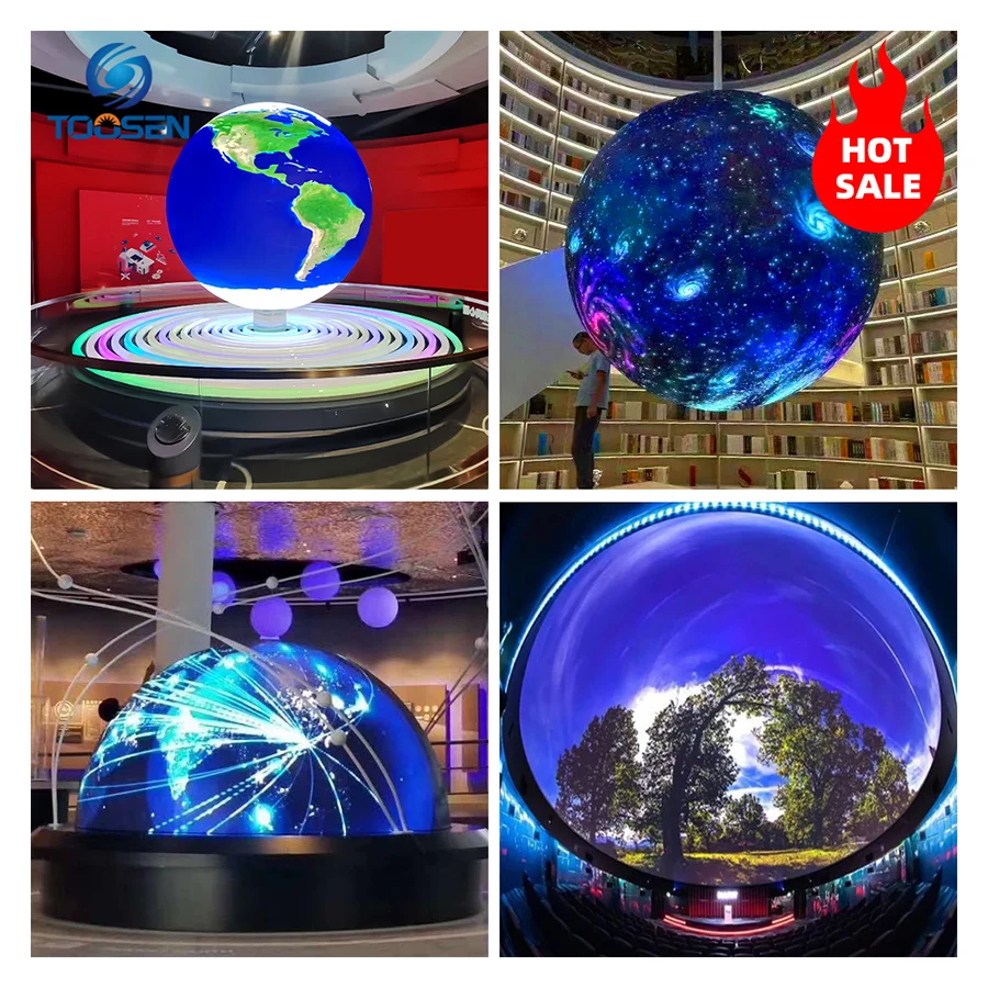 Toosen Sphere LED Video Screen Globe Shape P1.2P1.5P1.8P2.5P3P4P5 LED Screen Ball 3D Pantalla Spherical LED Display Manufacturer