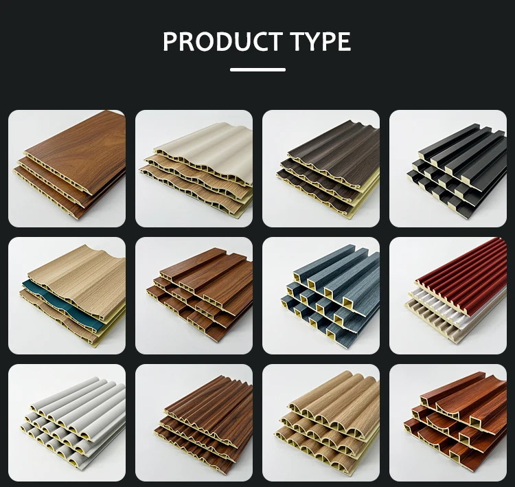 High Glossy UV Sheet Laminated Bamboo Fiber Panel WPC Co-extrusion Solid Board For Background Wall Decoration