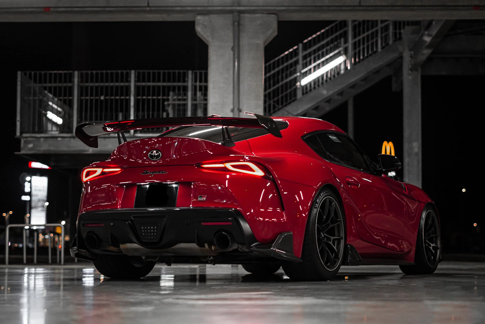 Carbon Fiber Supra A90 A-D Style Swan Neck Wing for Toyota Supra GR MK5 A90 A91 Trunk Spoiler Splitter Aerodynamic Kit