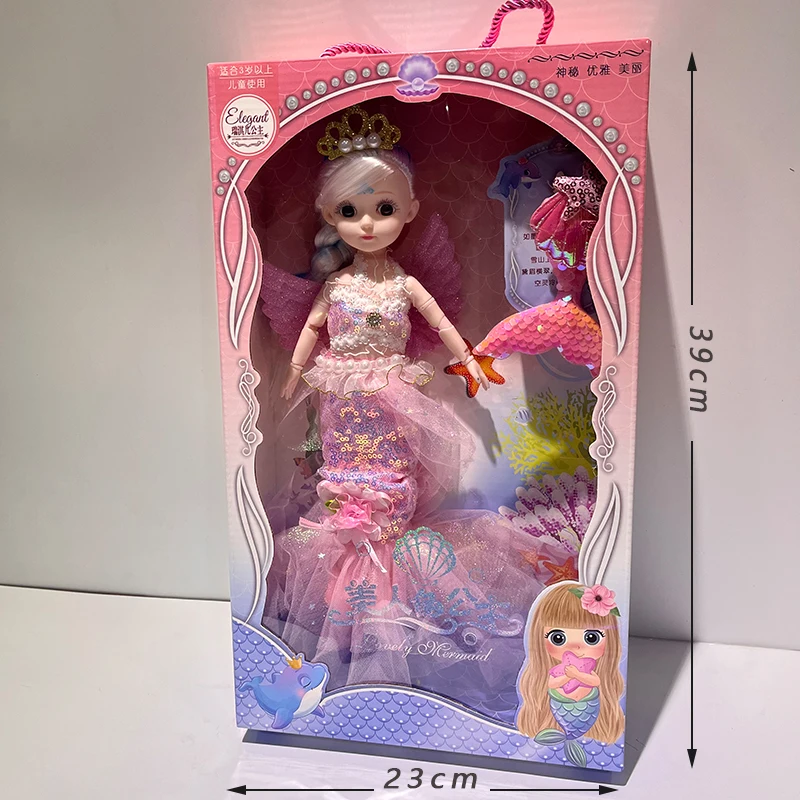 30cm cheap price popular style plastic factory doll colored baby girl doll children bjd doll