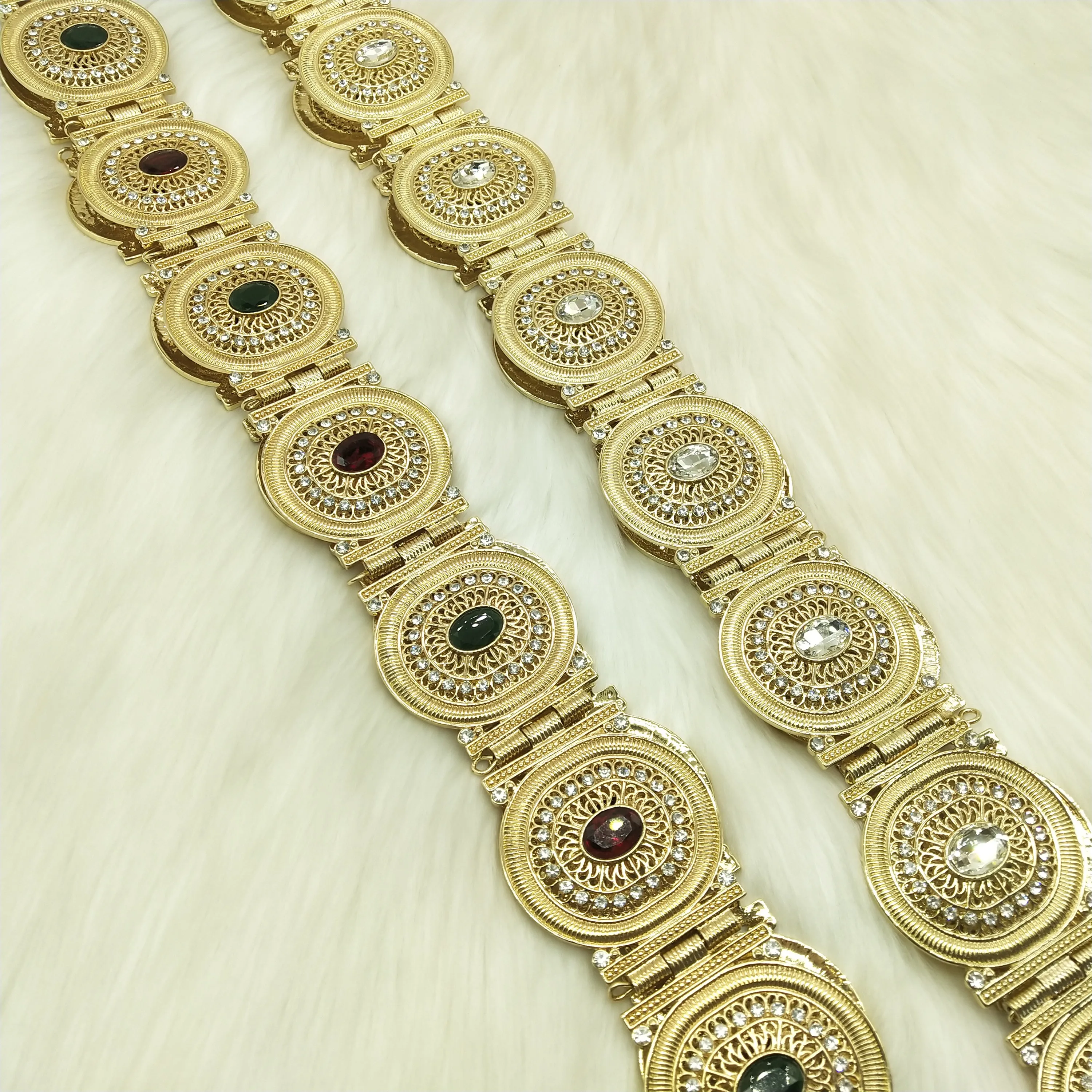 Sunspicems Gold Silver Color Algeria Morocco Belt Wedding Jewelry For Women Crystal Arab Robe Caftan Belt Bijoux Bridal Gift Sun