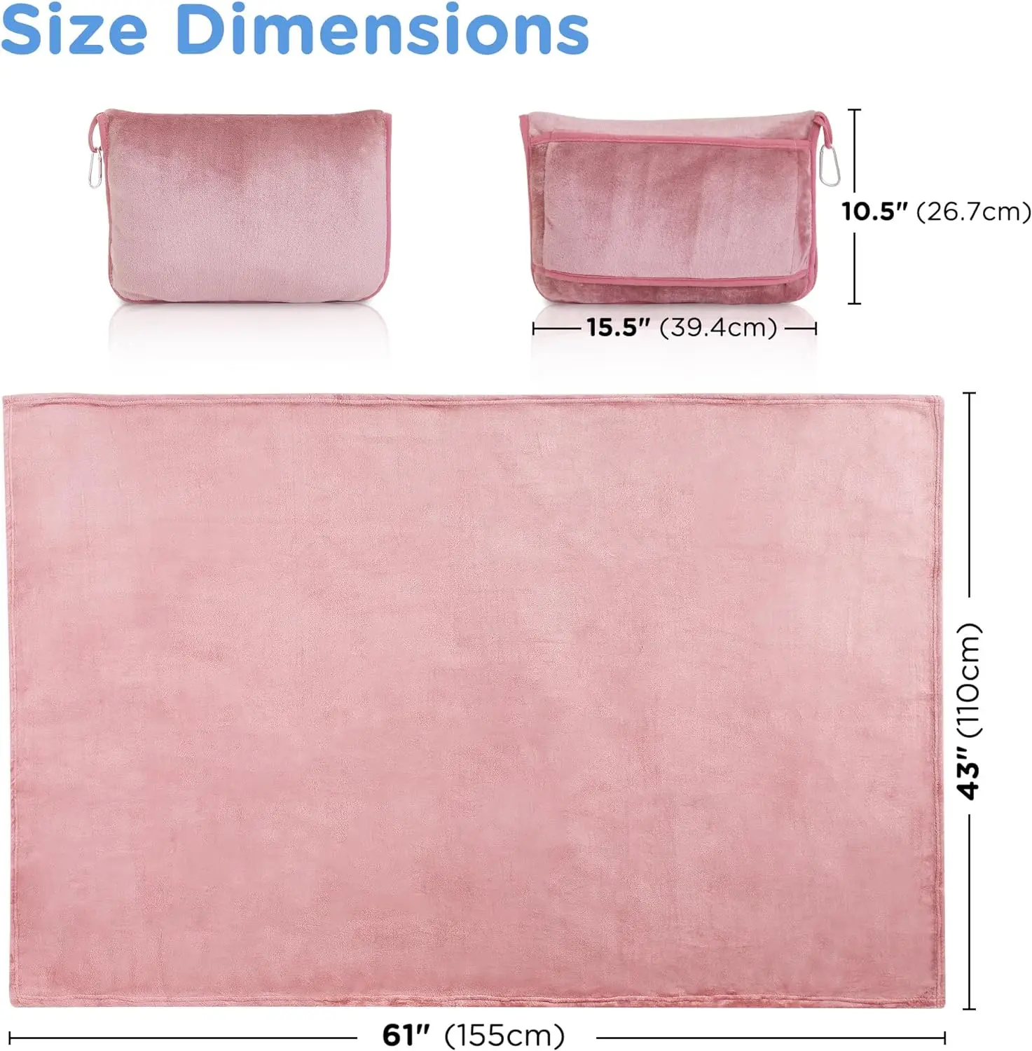 Wholesale 2-in-1 Travel Airplane Blanket Pillow Set Custom Logo Embroidery Soft Flannel Fleece Knitted Animal Cartoon Dot