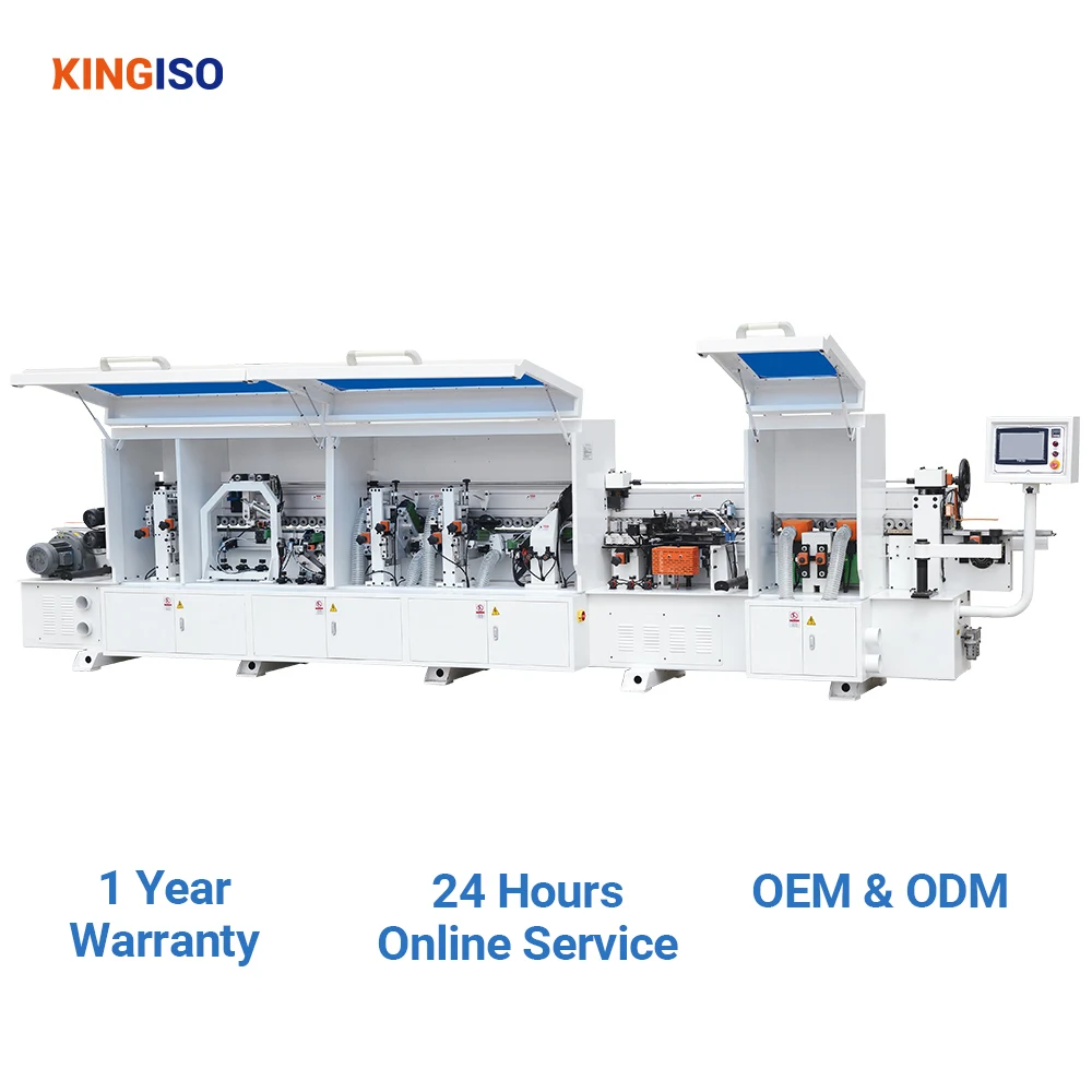 KINGISO Wood Furniture Machine mdf pvc abs Pre Milling Corner Rounding Automatic Edge Banding Machine