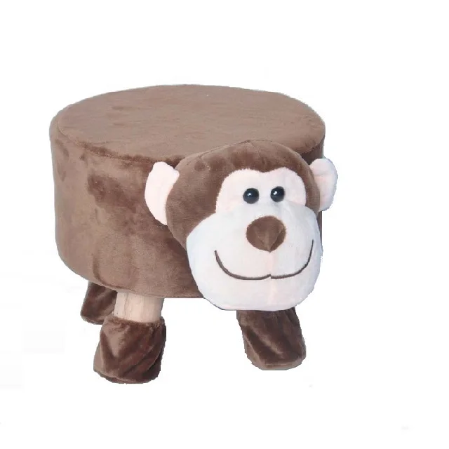 
Animal shape children chair wooden stool luxury wooden stool pouf ottoman foot stool form China 